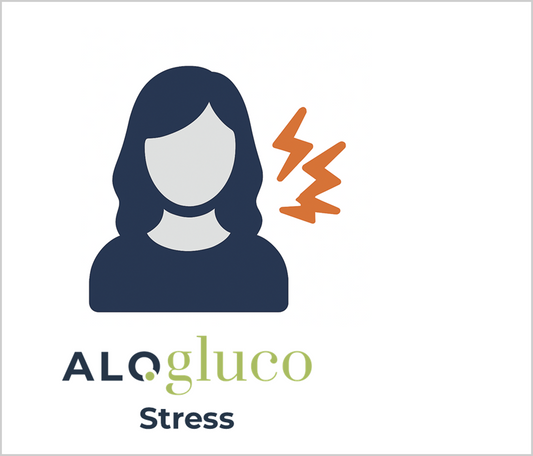 Alogluco-icoon van het begeleide Health.be-traject Stress van 2 weken met glucosesensor